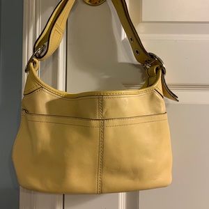 Yellow Coach shoulder bag